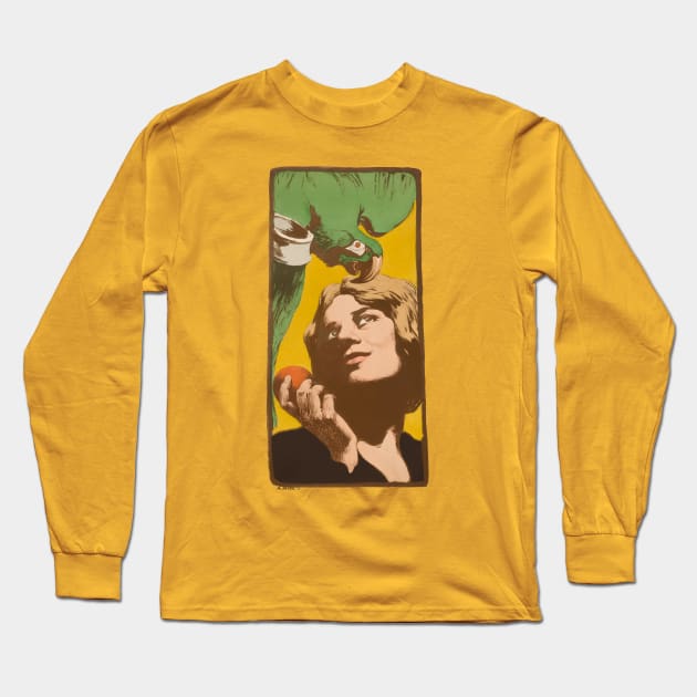 Woman with parrot Long Sleeve T-Shirt by Philozei